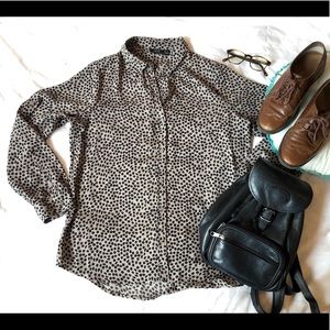 Apt. 9 dotted collared blouse